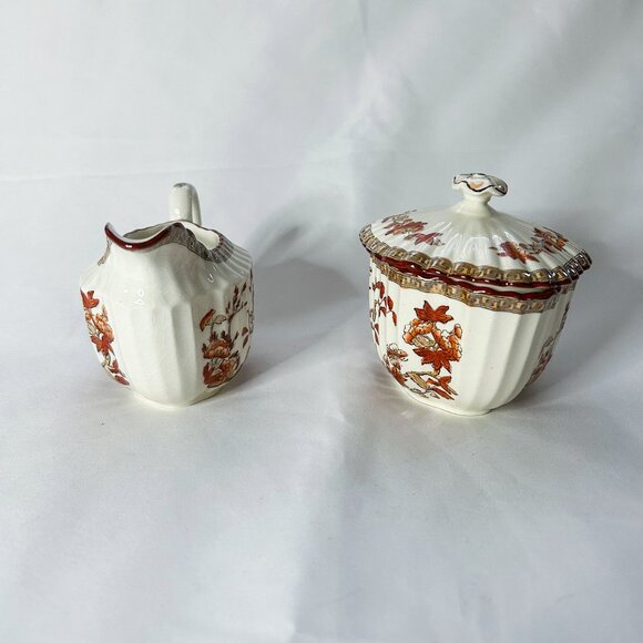 Copeland Spode India Tree Vintage Sugar Bowl and Creamer - Picture 2 of 12